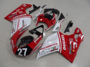 Banner 27 Ducati 848 1098 1198 2007-2014 Motorrad Verkleidungen