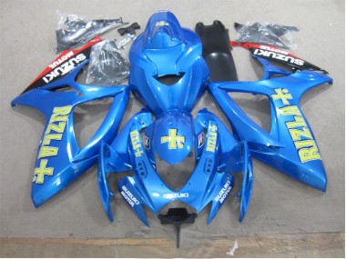 Blau Gelb Rizla Suzuki GSXR 600 K6 2006-2007 Motorrad Verkleidungen