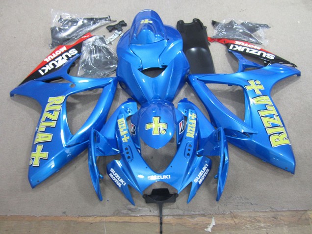 Blau Gelb Rizla Suzuki GSXR 750 K6 2006-2007 Motorrad Verkleidung