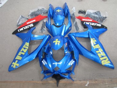 Blau Gelb Rizla Weiß Motul Suzuki GSXR 600 K8 2008-2010 Motorrad Verkleidungen