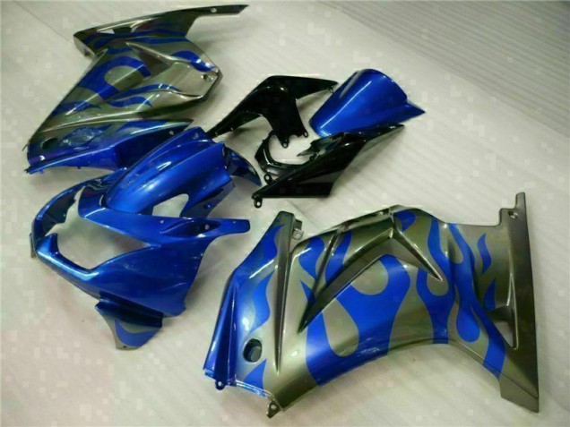 Blau Kawasaki EX250 2008-2012 Motorrad Verkleidungen