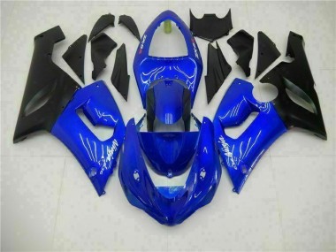 Blau Kawasaki ZX6R 2005-2006 Motorrad Verkleidung