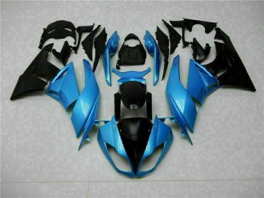 Blau Schwarz Kawasaki ZX6R 2009-2012 Motorrad Verkleidungen