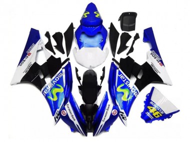 Blau Schwarz Weiß Yamaha R6 2006-2007 Motorrad Verkleidungen