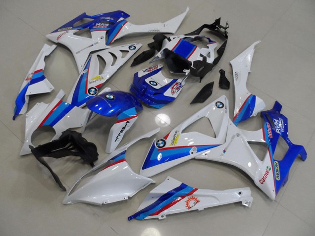 Blau Weiß BMW S1000RR 2009-2014 Motorrad Verkleidung