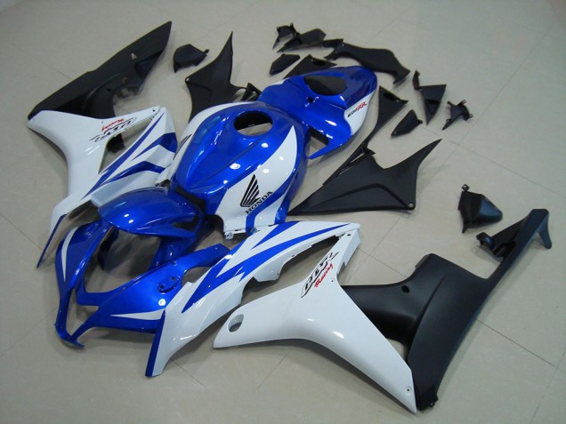 Blau Weiß Matt Schwarz Honda CBR 600 RR 2007-2008 Motorrad Verkleidungen