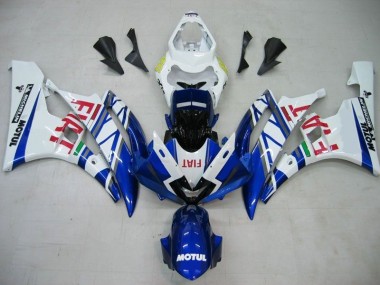 Blau Weiß Motul Rot Fiat Yamaha R6 2006-2007 Motorrad Verkleidungen