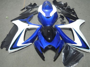 Blau Weiß Schwarz Suzuki GSXR 600 K6 2006-2007 Motorrad Verkleidungen