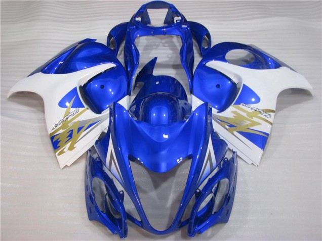 Blau Weiß Suzuki GSXR 1300 Hayabusa 2008-2019 Motorrad Vollverkleidung