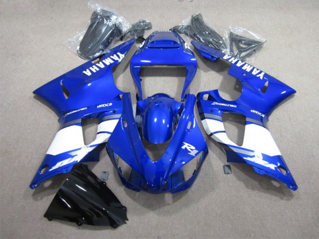 Blau Weißer Aufkleber Yamaha R1 1998-1999 Motorrad Verkleidungen