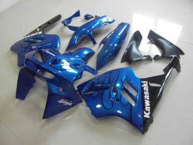 Blau schwarze Flamme Kawasaki ZX9R 1994-1997 Motorrad Verkleidung