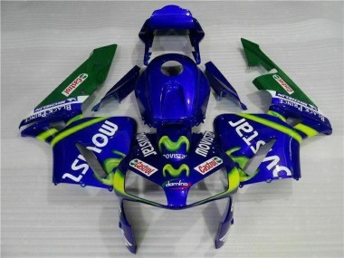 BlauGrün Movistar Castrol Honda CBR 600 RR 2003-2004 Motorrad Verkleidungen