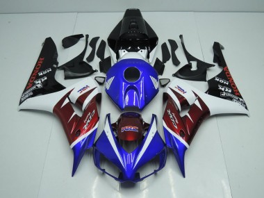 Burgunderrot und Blau Honda CBR 1000 RR 2006-2007 Motorrad Verkleidungen