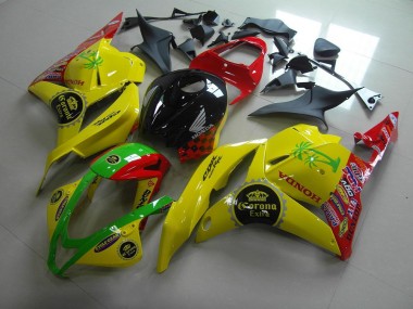 Gelb Corona Extra Honda CBR 600 RR 2009-2012 Motorrad Verkleidungen