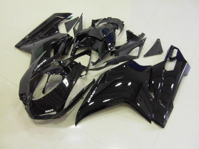 Glänzend Schwarz Ducati 848 1098 1198 2007-2014 Motorrad Verkleidungen