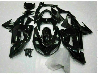 Glänzend Schwarz Kawasaki ZX10R 2006-2007 Motorrad Verkleidungen