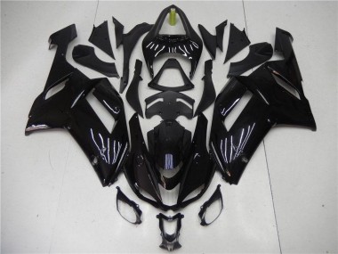 Glänzend Schwarz Kawasaki ZX6R 2007-2008 Motorrad Verkleidung