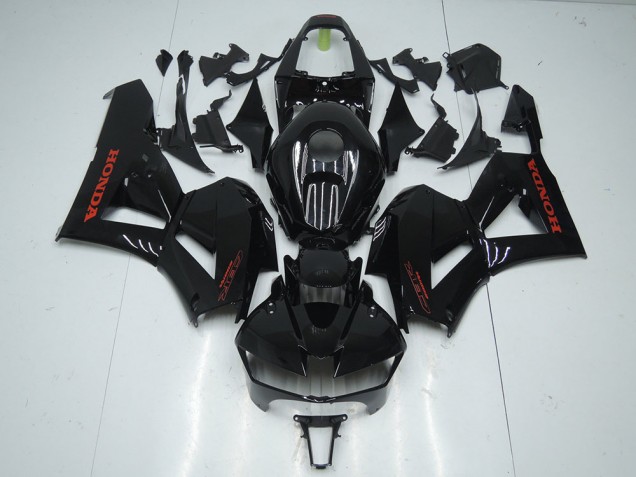 Glänzend Schwarz mit rotem Aufkleber Honda CBR 600 RR 2013-2021 Motorrad Verkleidungen