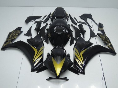 Glänzend Schwarz und Gold Honda CBR 1000 RR 2012-2016 Motorrad Verkleidungen