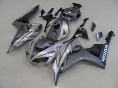 Graues Silber und Matt schwarz Honda CBR 1000 RR 2006-2007 Motorrad Verkleidungen