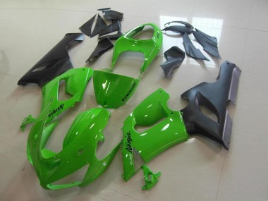 Grün Kawasaki ZX6R 2005-2006 Motorrad Verkleidungen Komplett Sets