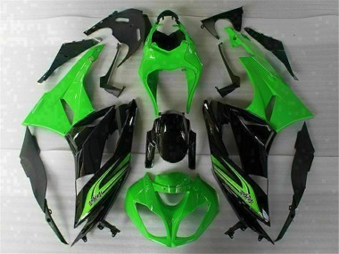 Grün Schwarz Kawasaki ZX6R 2009-2012 Motorrad Verkleidung