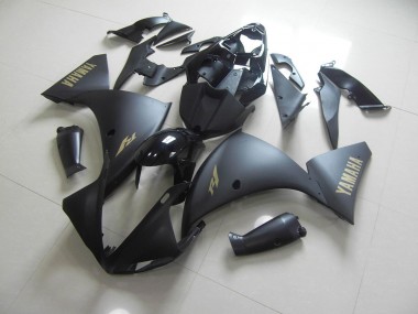 Matt Schwarze und goldene Aufkleber Yamaha R1 2009-2011 Motorrad Verkleidungen