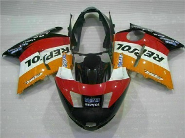 Orange Repsol Honda CBR 1100 XX 1996-2007 Motorrad Verkleidungen