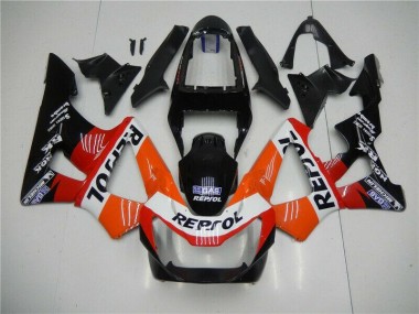 Orange Rot Schwarz Repsol Honda CBR 900 RR 929RR 2000-2001 Motorrad Verkleidungen