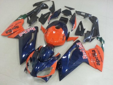 Orange und Dunkel blau Aprilia RS 125 2006-2011 Motorrad Verkleidungen