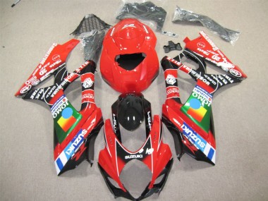 Rot Schwarz Suzuki GSXR 600 K4 2004-2005 Motorrad Verkleidungen