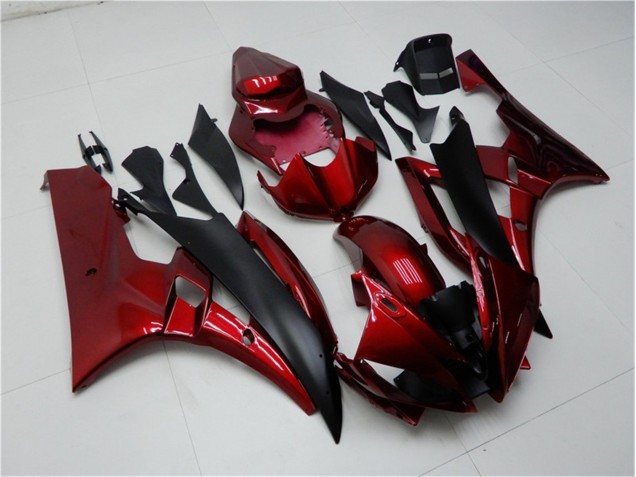 Rot Schwarz Yamaha R6 2006-2007 Motorrad Verkleidung