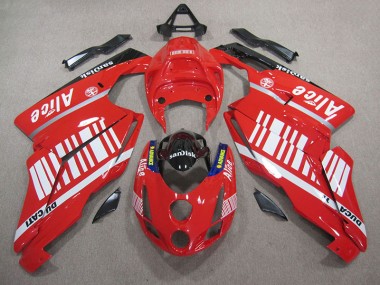 Rot Weiß Alice SUndisk Ducati 749 2005-2006 Motorrad Verkleidungen