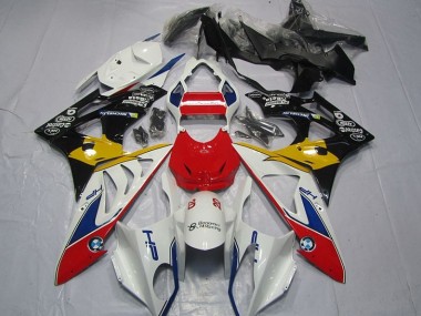 Rot Weiß Gelb BMW S1000RR 2009-2014 Motorrad Verkleidungen