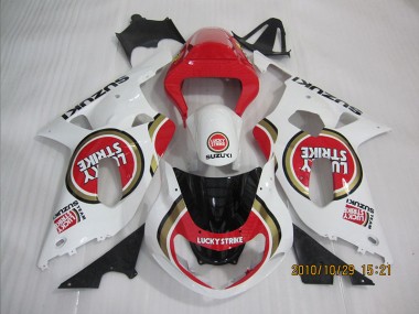 Rot Weiß Lucky Strike Suzuki GSXR 600 K1 K2 K3 2001-2003 Motorrad Verkleidungen