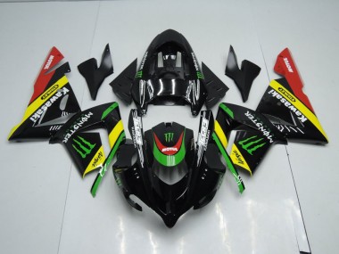 Schwarz Gelbes Monster Kawasaki ZX10R 2003-2005 Motorrad Verkleidungen