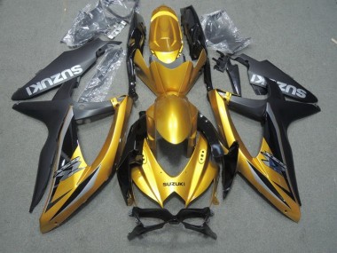 Schwarz Gold Suzuki GSXR 600 K8 2008-2010 Motorrad Verkleidungen