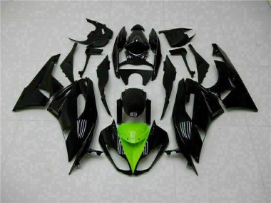 Schwarz Grün Kawasaki ZX6R 2009-2012 Motorrad Verkleidung