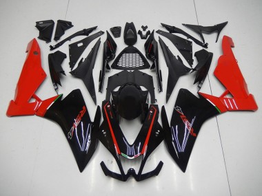 Schwarz Rot Aprilia RSV4 2009-2015 Motorrad Verkleidungen & Plastik