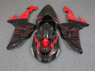 Schwarz Rot Kawasaki ZX10R 2006-2007 Motorrad Verkleidungen