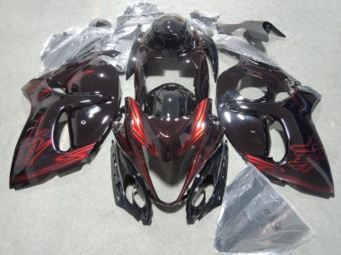 Schwarz Rot Suzuki GSXR 1300 Hayabusa 2008-2019 Motorrad Verkleidung & Plastik