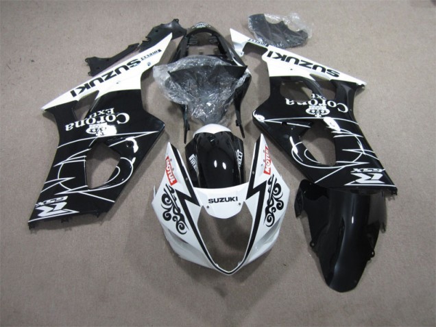 Schwarz Weiß Corona Extra Motul Suzuki GSXR 1000 K3 2003-2004 Motorrad Verkleidungen