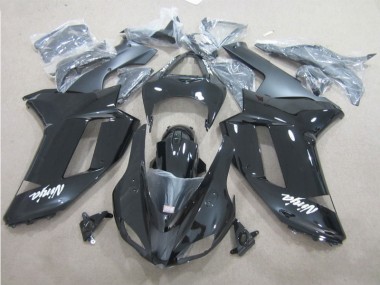 Schwarz Weiß Kawasaki ZX6R 2007-2008 Motorrad Verkleidungen