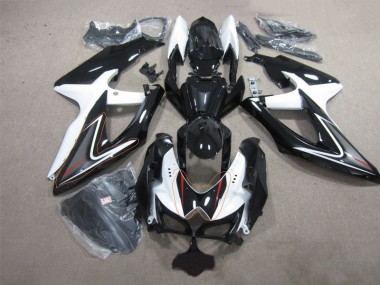 Schwarz Weiß Suzuki GSXR 600 K8 2008-2010 Motorrad Verkleidung