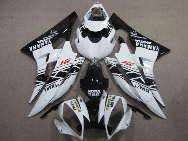 Schwarz Weißes Motul Yamaha R6 2006-2007 Motorrad Verkleidungen