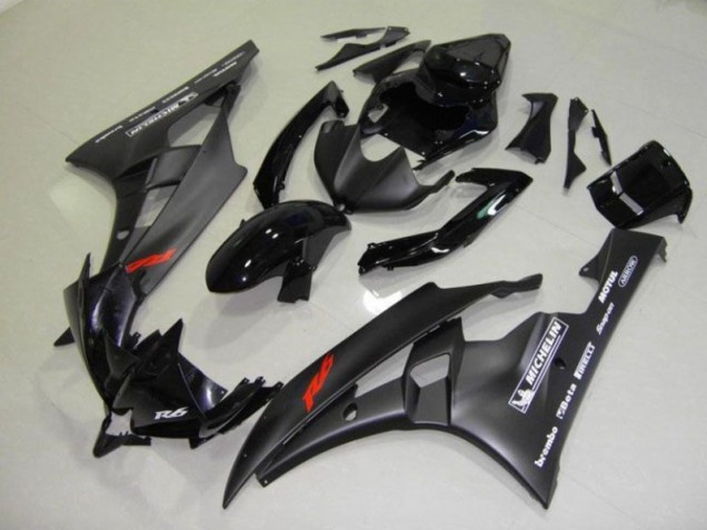 Schwarz Yamaha R6 2006-2007 Motorrad Verkleidung & Plastik