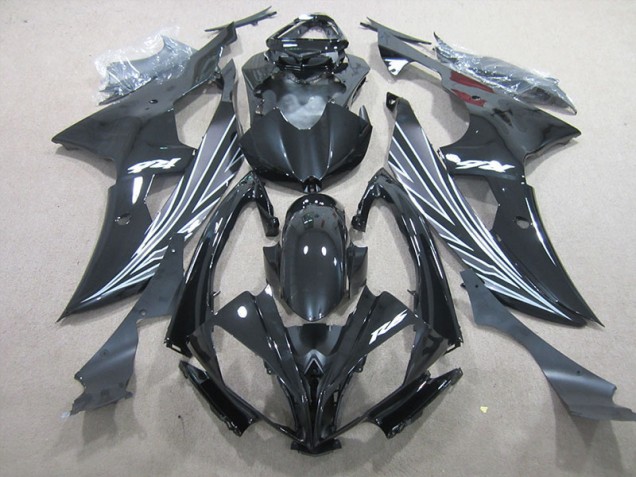 Schwarz Yamaha R6 2006-2007 Motorrad Verkleidungen Komplett Sets