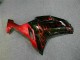 Schwarz rote Flamme Kawasaki ZX6R 2007-2008 Motorrad Verkleidungen