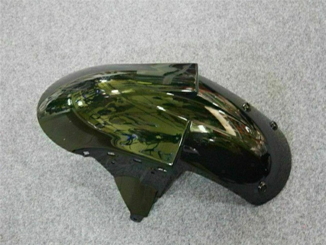 Schwarz rote Flamme Kawasaki ZX6R 2007-2008 Motorrad Verkleidungen