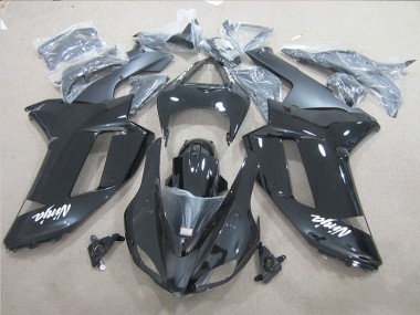 Schwarzer Ninja Kawasaki ZX6R 2007-2008 Motorrad Verkleidungen